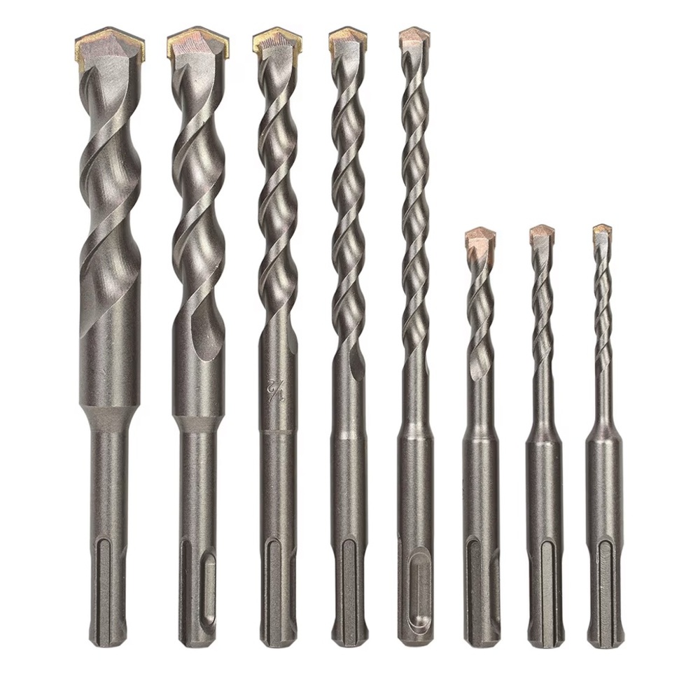 8-Piece SDS Plus Drill Bit Set,Carbide Tipped,Rotary Hammer Brick,Stone,Concrete